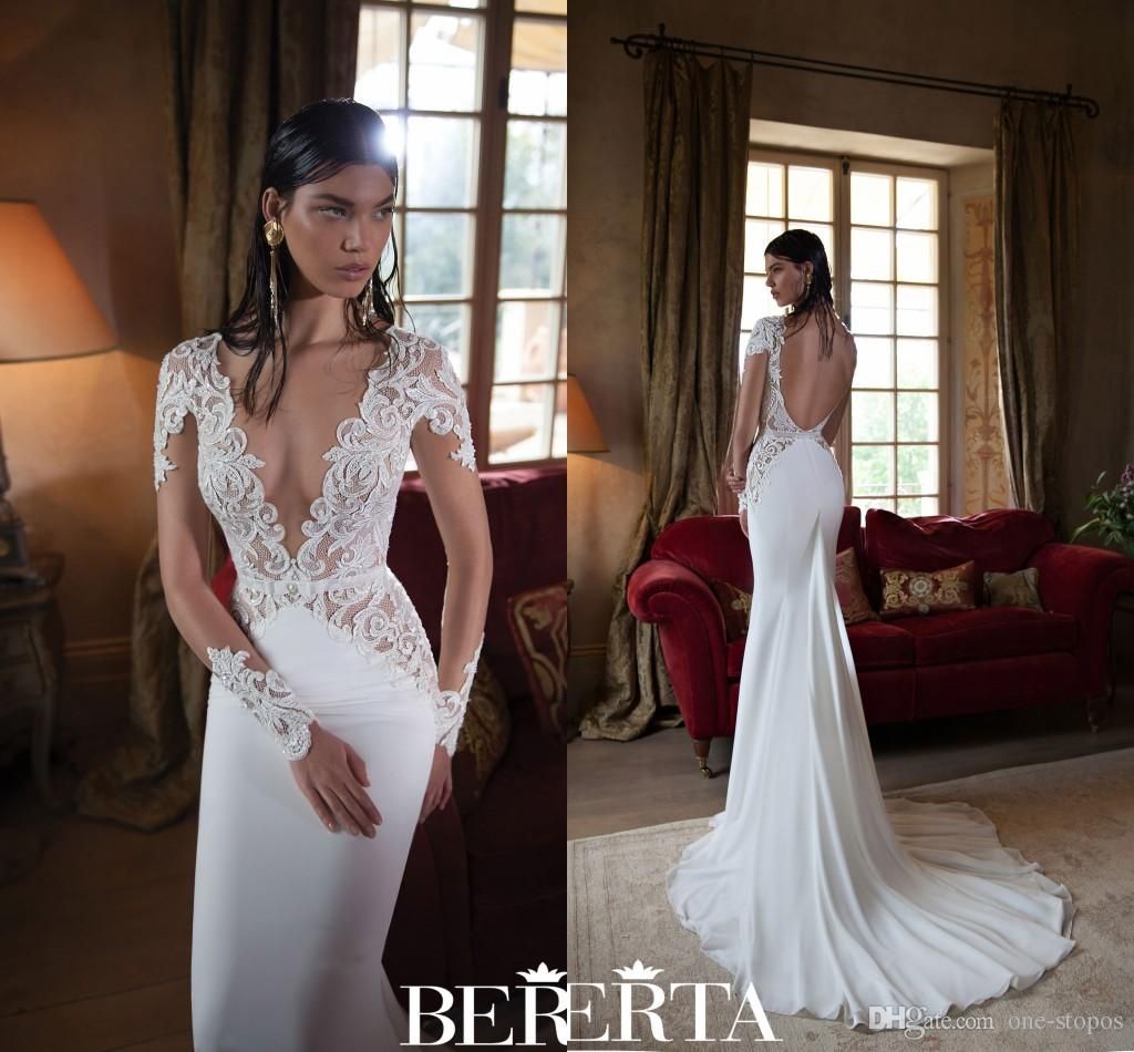 Sexy Illusion Sleeveless Mermaid Wedding Dress With Lace Appliques Sexy Illusion Sleeveless Mermaid Wedding Dress With Lace Appliques