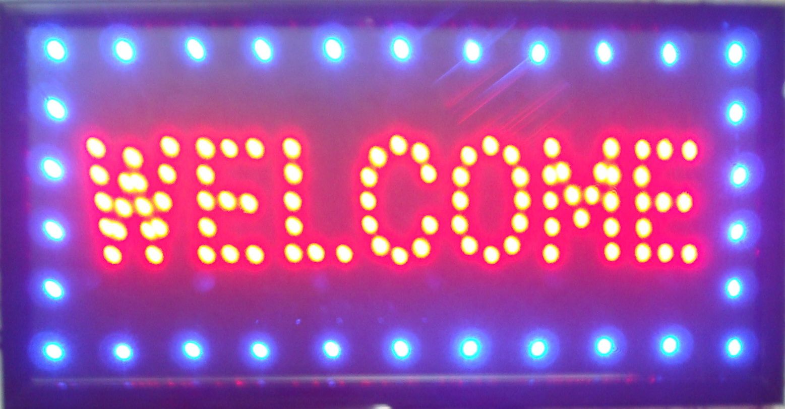 2018 2016 LED Neon Light Welcome Sign With Animation On ...