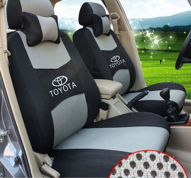 Embroidery Logo Car Seat Cover Front Rear 5 For Toyota Land Embroidery Logo Car Seat Cover Front Rear 5 For Toyota Land Cruiser Rav4 Highlander Prado Four Seasons Baby Infant Covers From