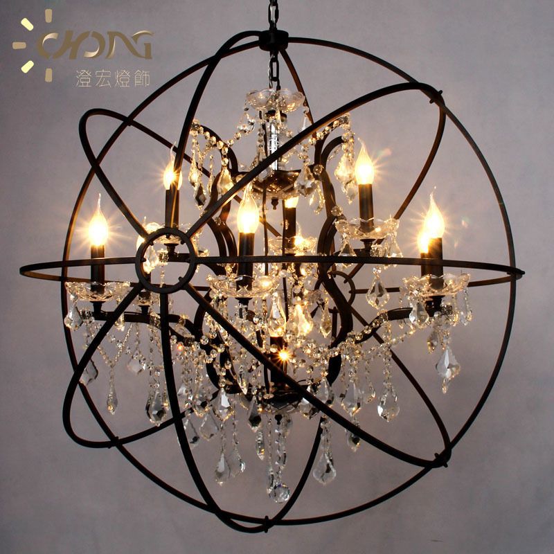 Nordic American Country Spherical Chandeliers Retro European See Larger Image