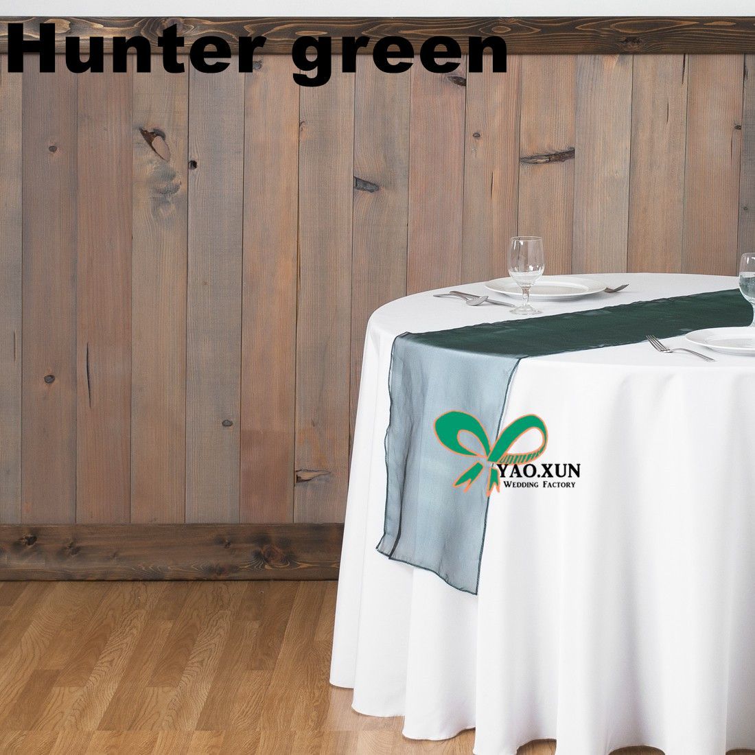 Hunter Green Nice Looking Organza Table Runner For Table Cloth Used On ...
