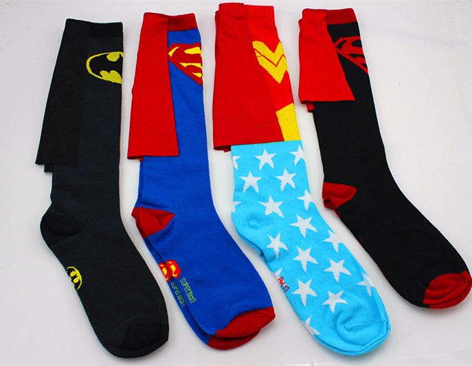 2017 Sports Socks Cosplay Superhero Cape Socks Wonder Women Cotton 2017 Sports Socks Cosplay Superhero Cape Socks Wonder Women Cotton Knee High Socks High Quality Stockings 6 Styles Sock Top Sock Brands From Angela918, ... - 2017 Sports Socks Cosplay Superhero Cape Socks Wonder Women Cotton