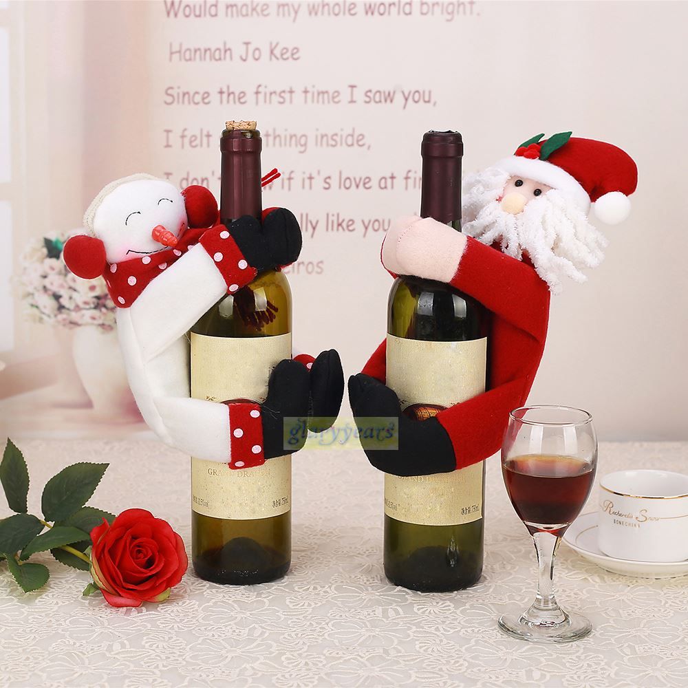 2016 new towel bottle cover christmas home table holiday party gift supply xmas santa claus snowman wine holder cover decoration party decor christmas - Christmas Decorations 2016 2016 new towel bottle cover christmas home table holiday party gift supply xmas santa claus snowman wine holder cover decoration party decor christmas - Christmas Decorations 2016
