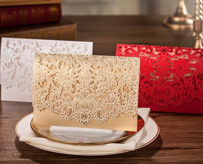 wholesale wedding invitation card folding korean wedding card