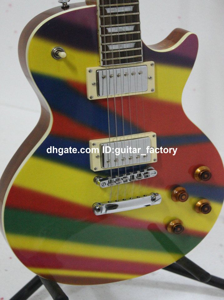 Custom Electric Guitar Colours Of The Rainbow Sell Cheap Stock Guitar J