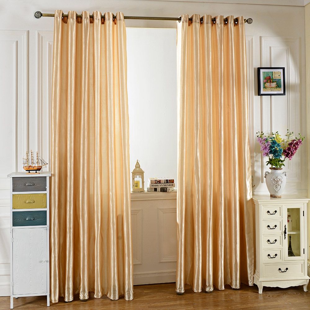Window Curtain Original Fashion Design 100x250cm Pure Window Curtain Original Fashion Design 100x250cm Pure Color Grommet Ring Top Blackout For Living Room Bedroom Hotel Cafe Nb By