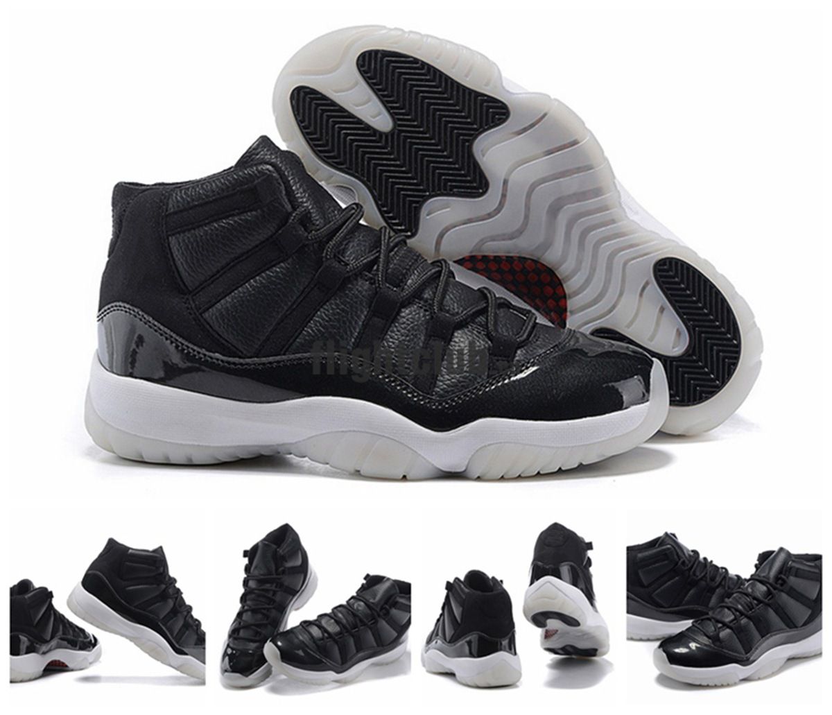 New 2015 Retro 11 Basketball Shoes For Men J11S 72 10 Black White Red