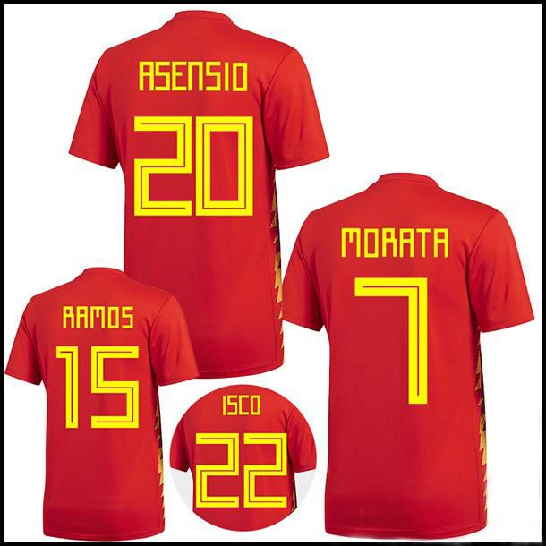 2019 Thailand Camisetas De Futbol ASENSIO MORATA ESPANA ...
