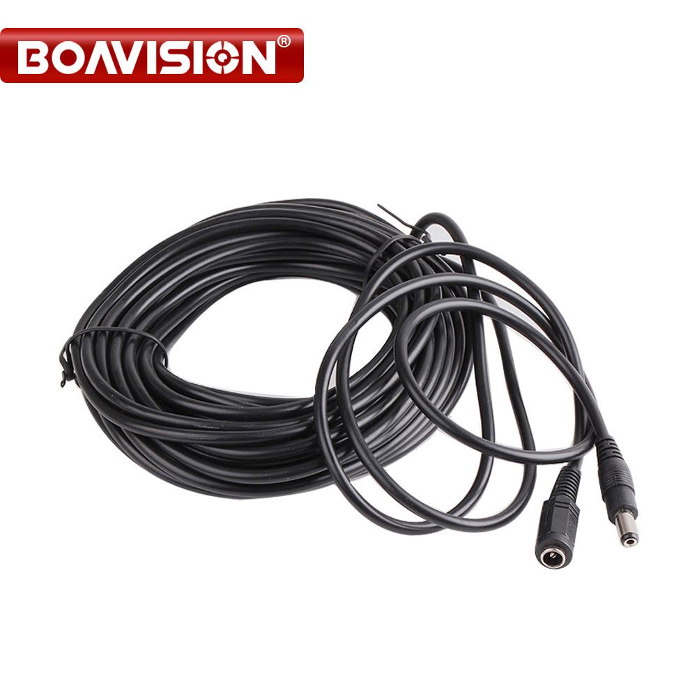 2019 CCTV DC Power Extension Cable 5 Meter / 16.5FT Jack Socket To 5.5mm X 2.1mm Male Plug For