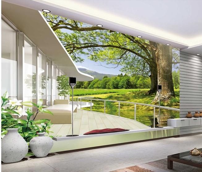 Customize Balcony Tv Backdrop Nature Landscape Wall Sticker Customize Balcony Tv Backdrop Nature Landscape Wall Sticker Wallpaper Mural Non Wvoen Factory Direct20181384 Wallpapers 3d