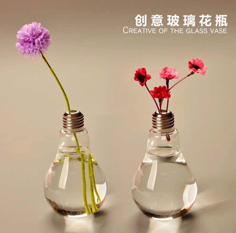 Pack Glass Vases Home Decoration Bulb Vases Wedding Party Decor