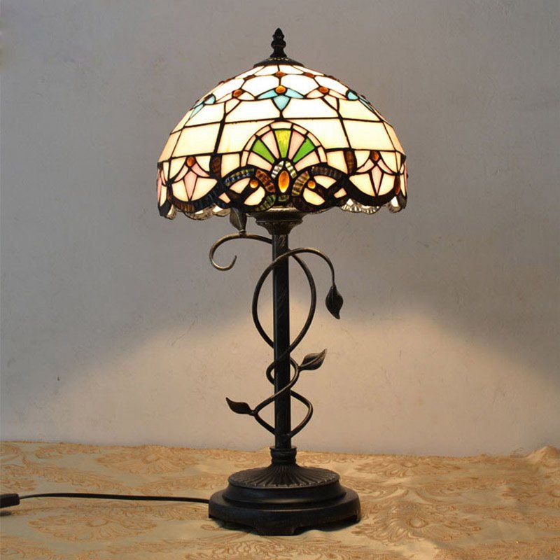 2019 Art Bedside Table Lamps Decorative Bedroom Study Room 2019 Art Bedside Table Lamps Decorative Bedroom Study Room Desk Lights Terranean Multi Colored Glass Lampshade Lighting Fixture From Ouovo