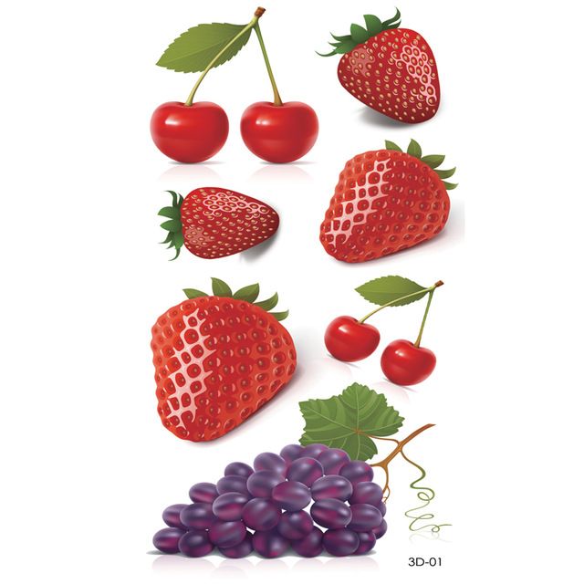 groa handel groa handels neue frucht 3d temporare tatowierung body art groa handel groa handels neue frucht 3d temporare tatowierung body art flash tattoo aufkleber 20 10 cm wasserdicht henna tattoo selfie fake tattoo aufkleber