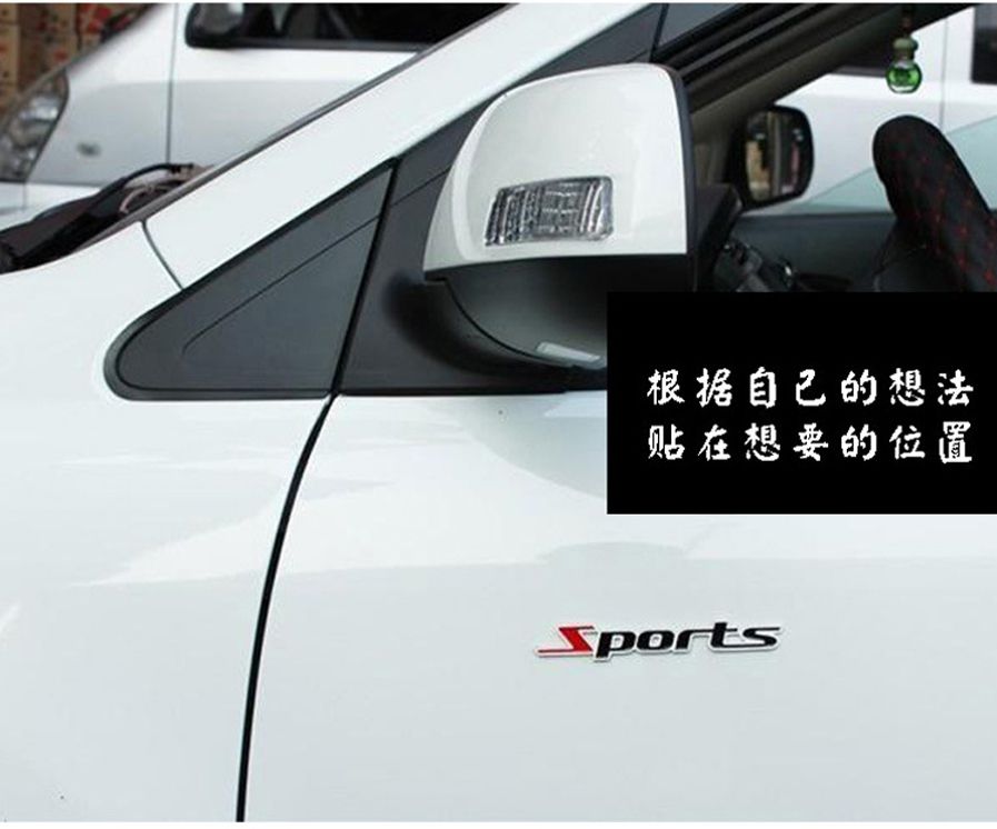 HOT Sports Logo 3D Metal Chrome Car Sticker Badge Emblem Decal