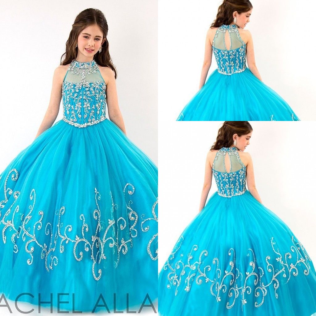 2015 Cute Princess Ball Gowns Girls Pageant Dresses Vintage High ...