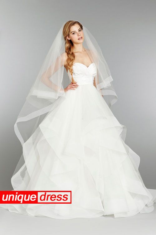 wedding ball gown with veil