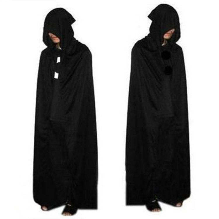 Black Halloween Costume Theater Prop Death Hoody Cloak Devil Long Black Halloween Costume Theater Prop Death 249521732html