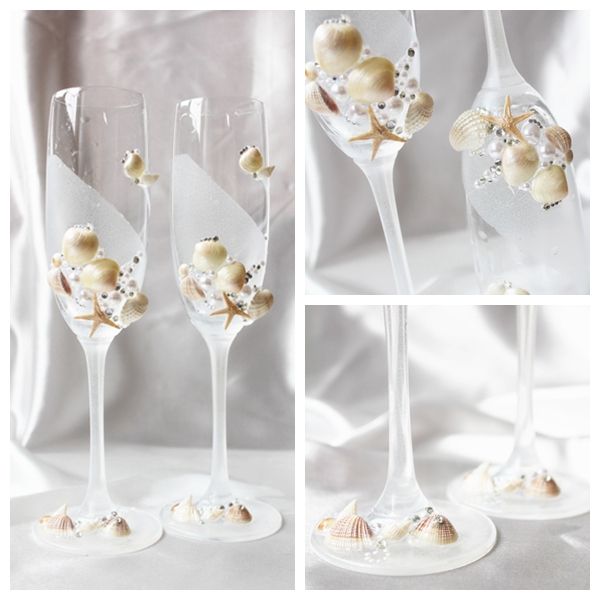 exquisite crystal shell wine glasses handmade lead free champagne