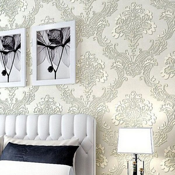 Soundproof Non Woven 3d Wallpaper Roll Vintage Embossed See larger image - Soundproof Non Woven 3d Wallpaper Roll Vintage Embossed