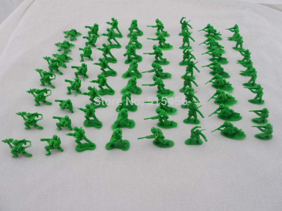 2 3cm 1:72 Green Plastic Toy Soldiers Bulk Army Men Action Figures Toy