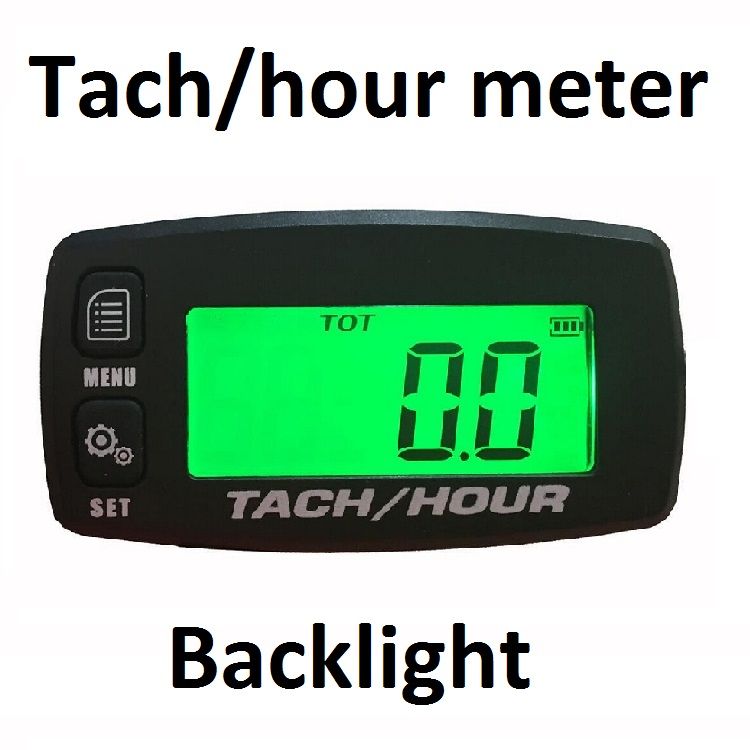 Go Kart Digital Tachometer Hour Meter w/ Max RPM Recall 2/4 Stroke