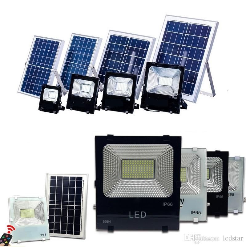 40w 60w 100w Solar Powered Panel Led Remote Control Flood Lights Evening Garden Wedding Lighting Best Sport Yard
