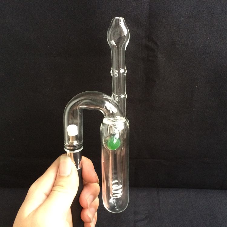 El más nuevo Glass Atomizer Mini Glass Bong Water Hookah Cera Hierba seca Vaporizador Glass Pipes para cigarrillos electrónicos EGO Evod Battery