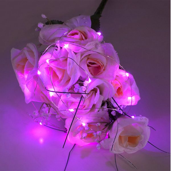 2M 20leds Pink Submersible Led Tiny Micro Wire String Lights Coin