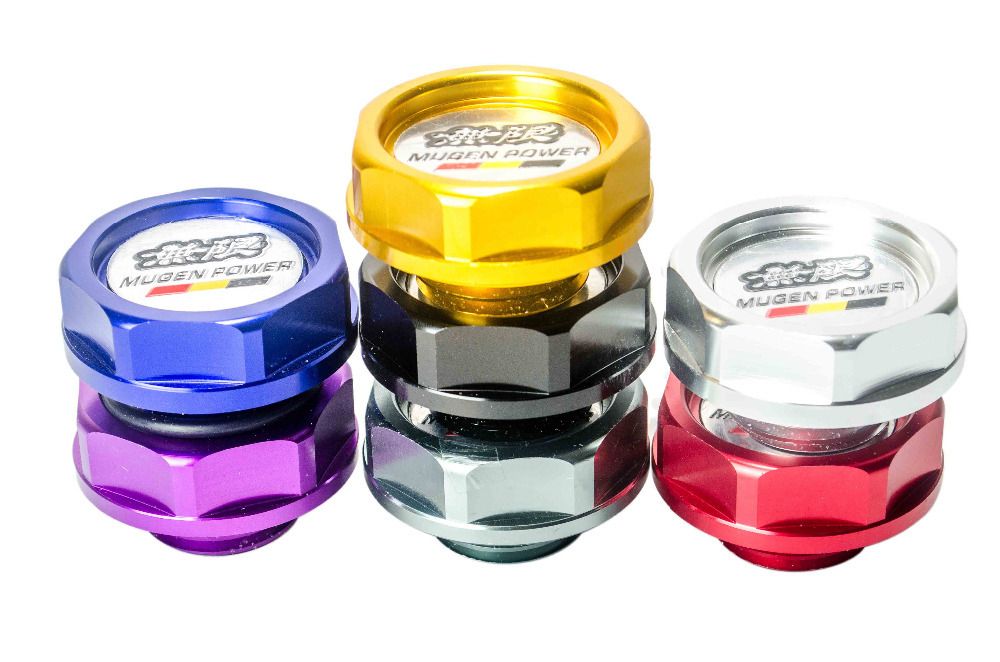 MUGEN POWER EMBLEM TWIST ON ENGINE OIL FILLER CAP BADGE FOR HONDA ACURA PURPLE