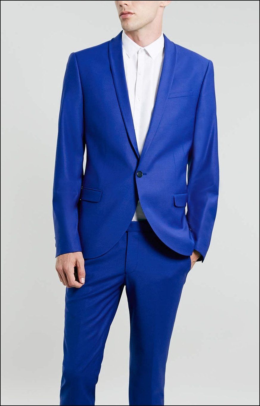 Royal Blue Wedding Suits For Men 2015 Groomsmen Suits Tuxedos Shawl ...