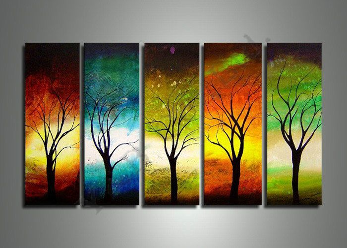 Compre Alta Calidad Cuatro Estaciones De Pintura Al Óleo Del Árbol En