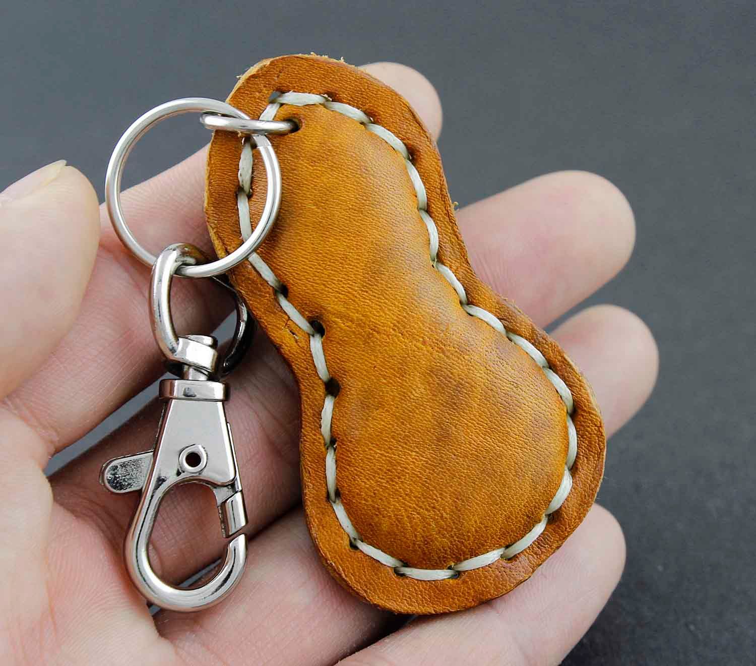 Vintage Leather Strap Keyring Keychain Key Chain Ring Key Fob Keychains