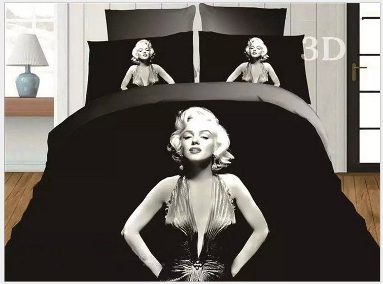 3d Marylin Marilyn Monroe Bedding Set Black And White Quilt Duvet 3d Marylin Marilyn Monroe Bedding Set Black And White Quilt Duvet Cover Queen Size Double Sheets Bedspreads Bed Linen Bedsheet