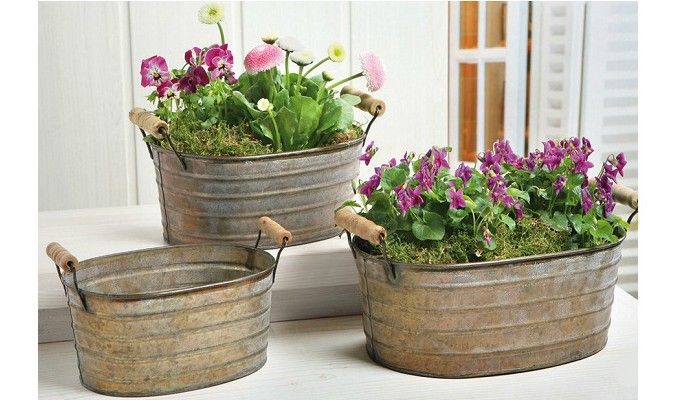 2018 Vintage Garden Flower Pot SetRustic Style Iron FlowerpotContains 3 Pots From Garden1002 11275 2018 Vintage Garden Flower Pot SetRustic Style Iron FlowerpotContains 3 Pots From Garden1002 11275