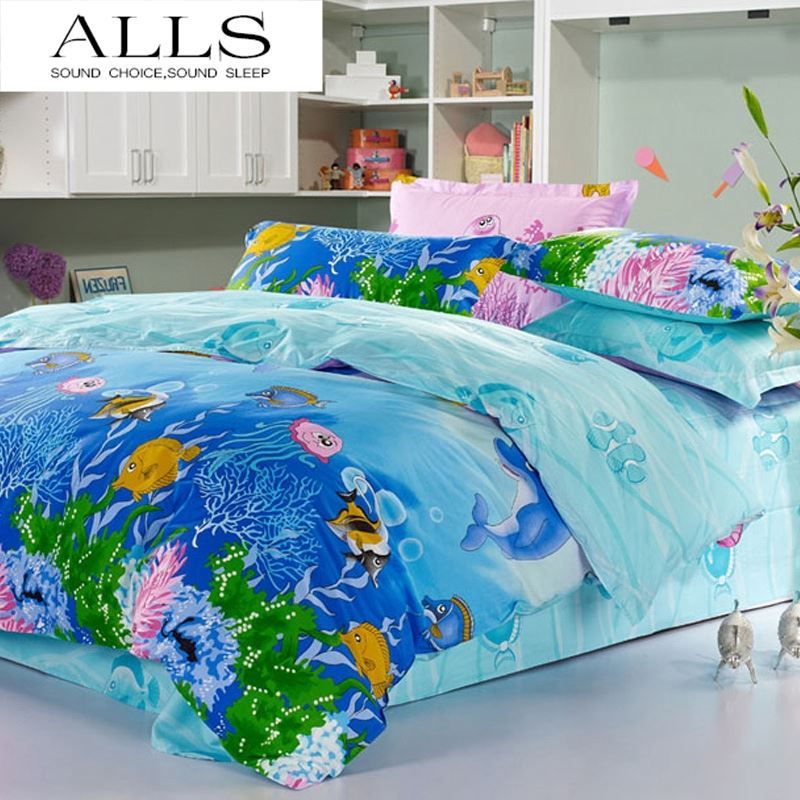 Nemo Sheets Mersn Proforum Co 100 Cotton Cartoon Bed Linen Finding Nemo Bedding Set Duvet Cover