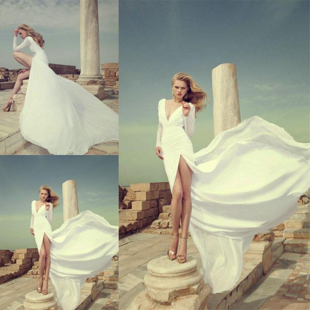 long white flowing beach dress