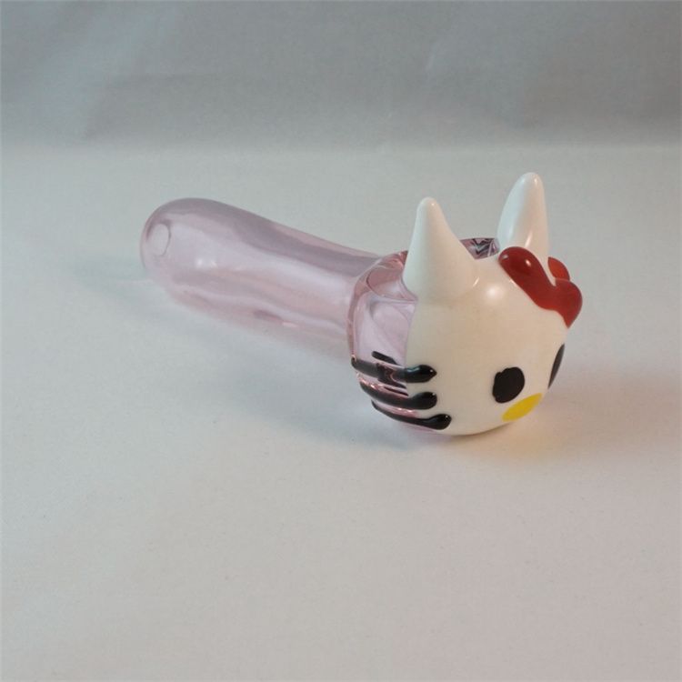 2019 Small Cat Glass Water Bongs Cute Length 3.15inch Hookahs Water