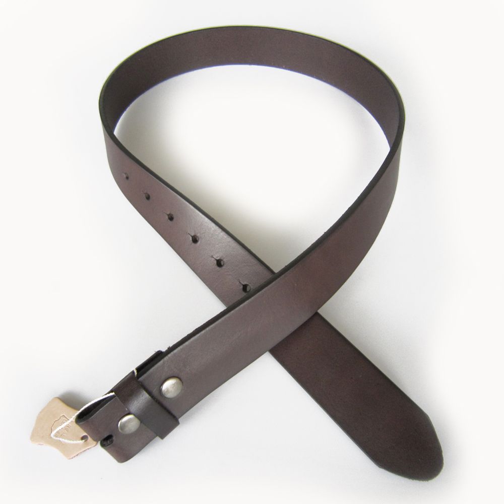 Wholesale Retail Dark Coffee Color Classic Genuine Leather Snap On Belt