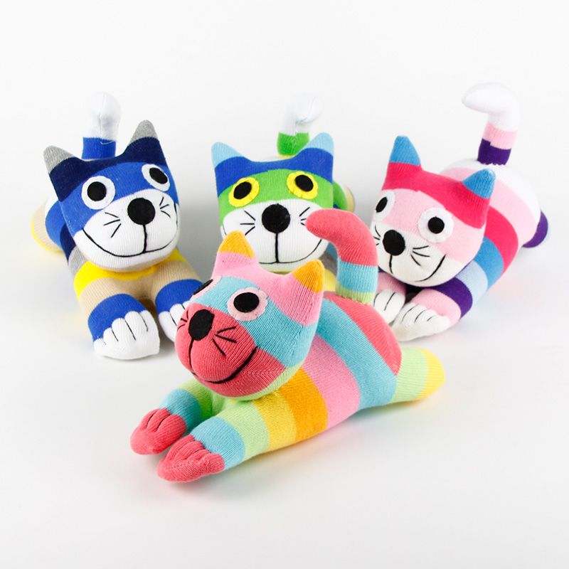 sock monkey cat toy