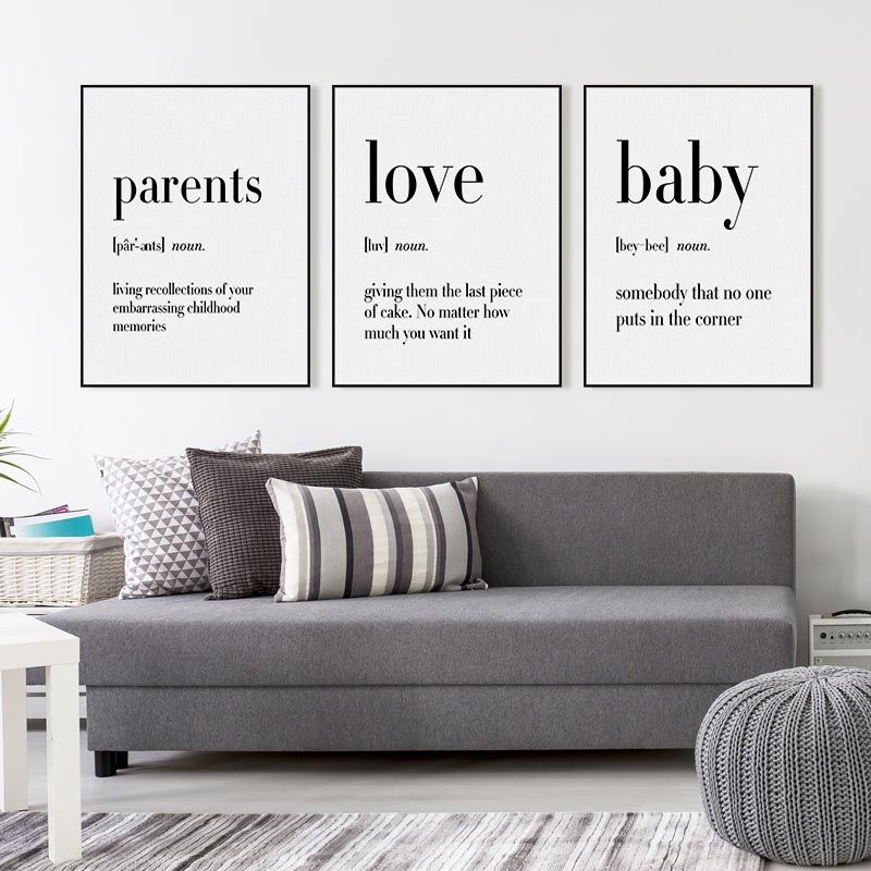 2019 Modern Minimalist Black White Family Dad Mother Es A4 2019 Modern Minimalist Black White Family Dad Mother Es A4 Posters Nordic Living Room Wall Art Picture Home Decor Canvas Painting From Shengzhenming