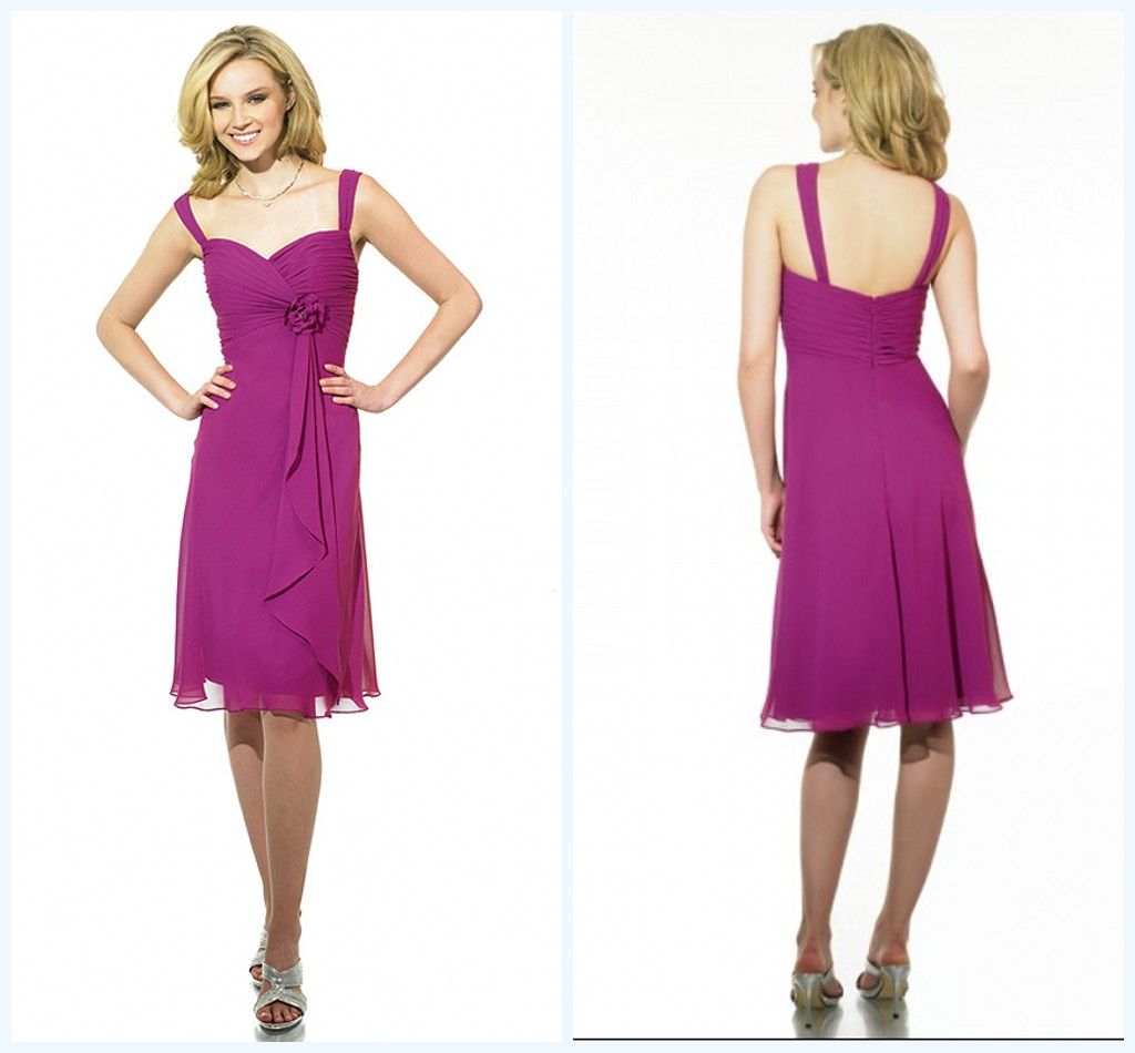 2015 Latest Style Evening Dresses Bridesmaid Dresses A Line Straps