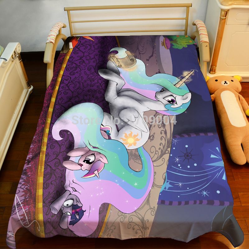 2018 wholesale anime my little pony bed sheet 150 200cm bedsheet 001 my little pony bed sheets