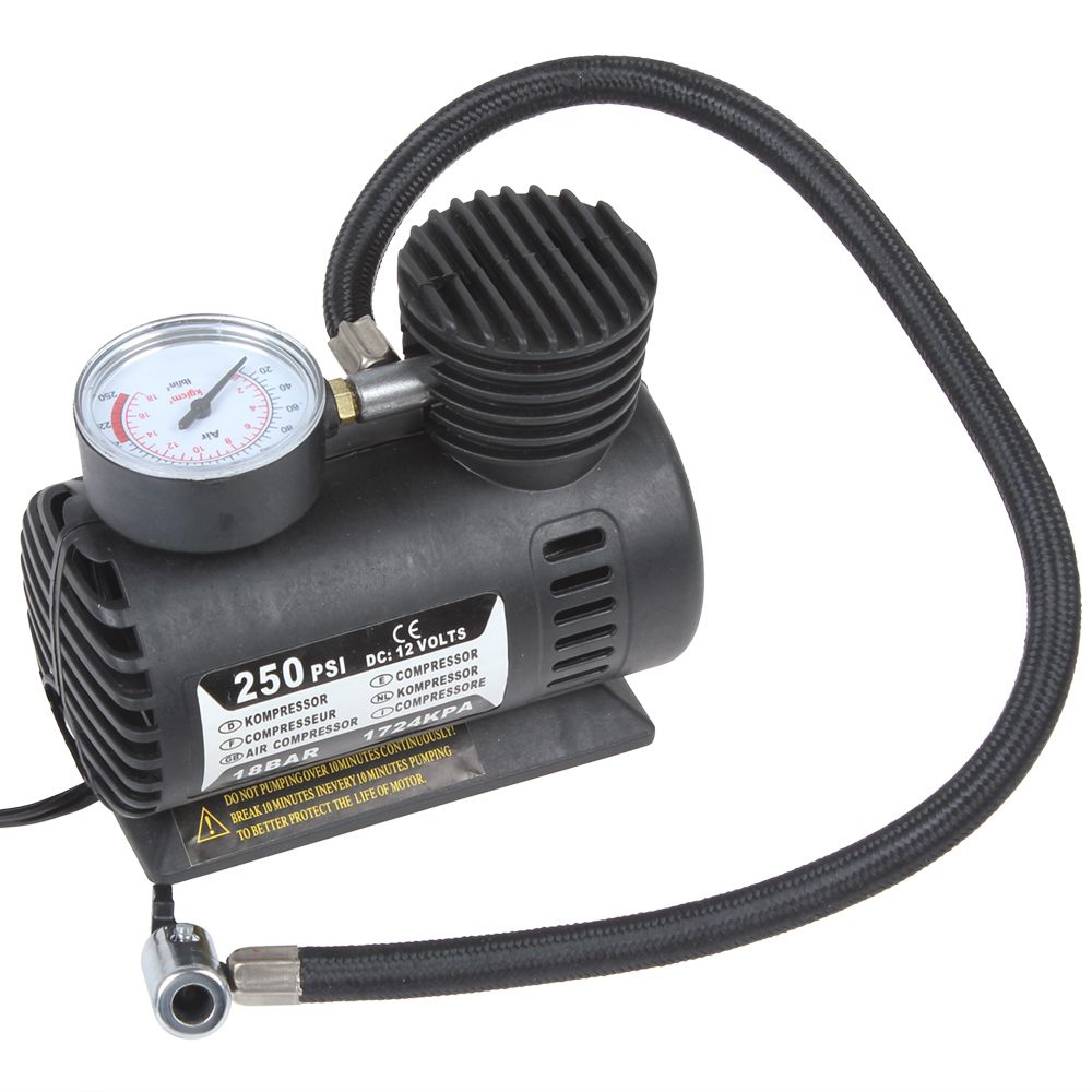 2020 Portable 12V 250PSI Electric Pump Air Compressor Tire Inflator For