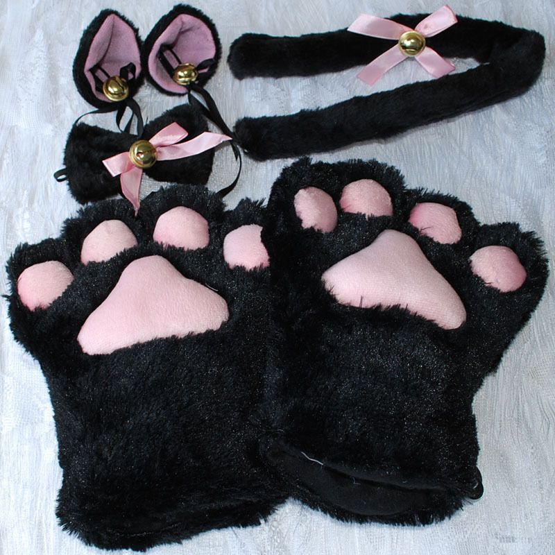 Black Cat Paws Cosplay Costume Black Cat Paws Cosplay Costume