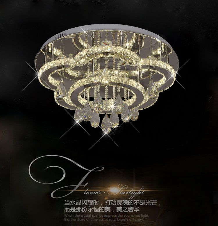 Traditionl Glistening Luxury Big Round Led Crystal Ceiling Light Traditionl Glistening Luxury Big Round Led Crystal Ceiling Light Nature White Warm With Remote Control Fixture