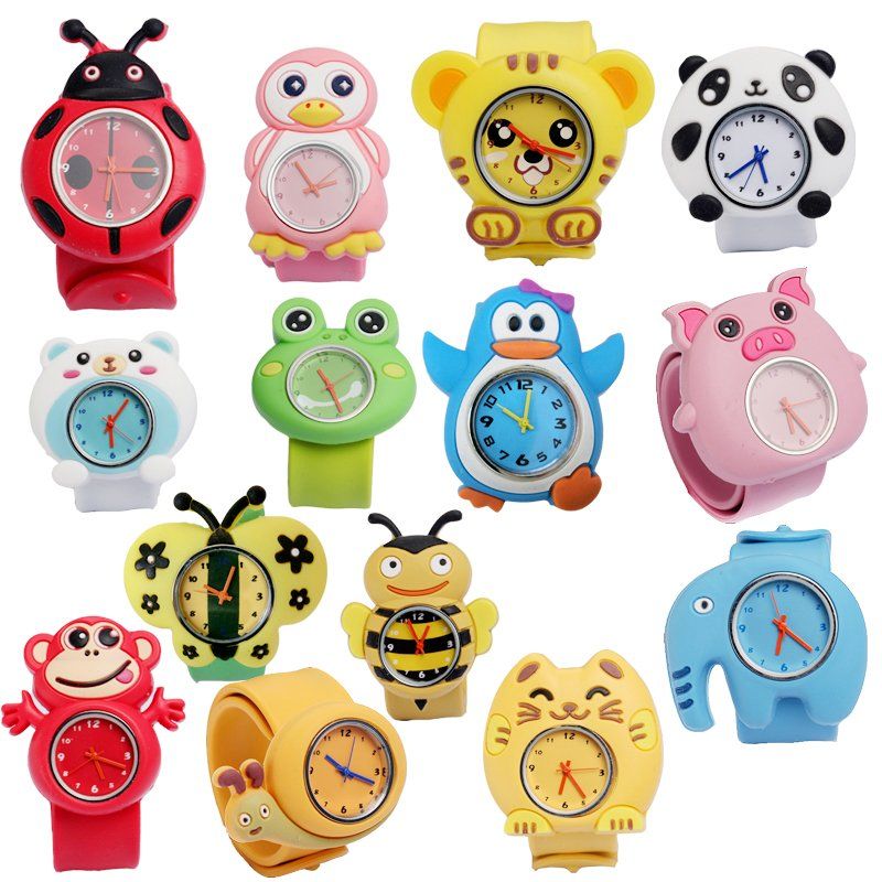 Silicone Animal Slap Snap Watch Mix Styles Cartoon Children Watch Wrist