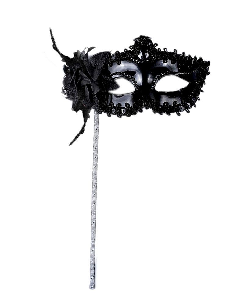 Elegant masquerade ball mask on a stick Womens party masks 4 colors ...