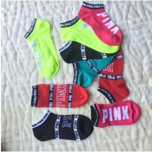 2020 Vs Love Pink Socks Women Socks Football Cheerleaders Stockings