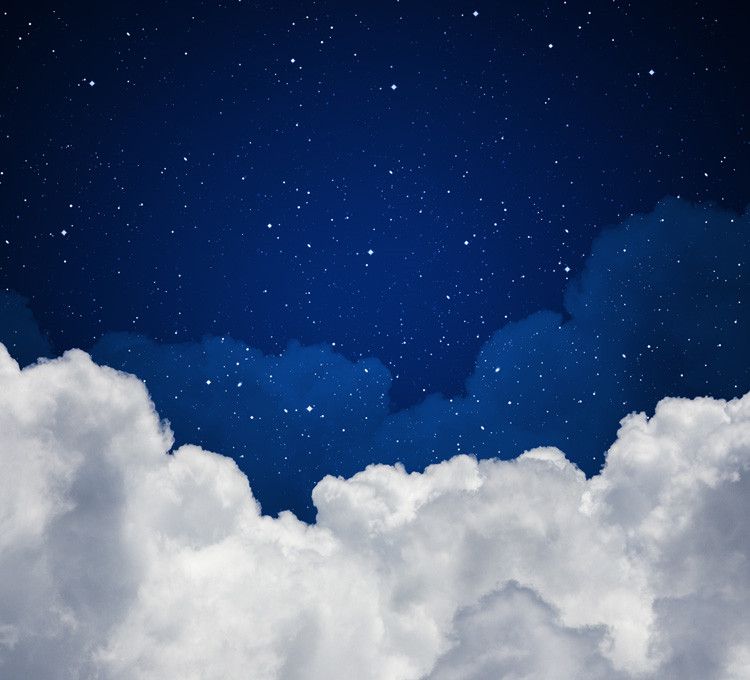 Night Sky Photo Wallpaper Galaxy Wallpaper 3D Charming Clouds & Stars