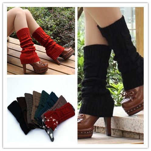 2017 Korean Women Fashion Knit Boots Socks Big Girls Loose Woolen Ankle ...